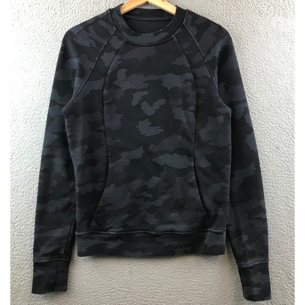 Womens Lululemon 6 All Yours Crew Fleece Pullover Sweatshirt Camo